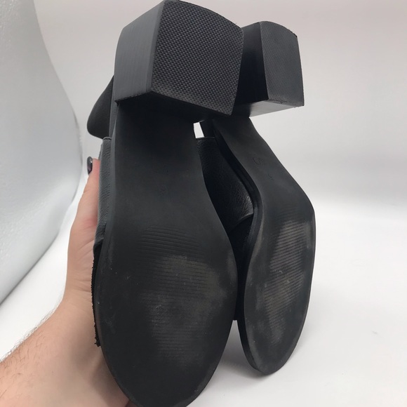 Urban Outfitters Square black peep toe booties - Picture 7 of 12